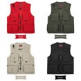thumbnail image 4 of Fishing Photography Vest Summer Multi Pockets Mesh Jackets Quick Dry Khaki-M, 4 of 7
