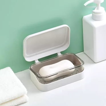 EGNMCR Soap Stand Soap Dish With Drainage Soap Box Soap Stand Portable Bathroom Handy Sanitizer Box Box Bathroom Shower Household Soap Box Soap holder