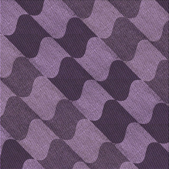 Ahgly Company Machine Washable Indoor Square Transitional Plum Purple Area Rugs, 7' Square