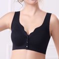 thumbnail image 2 of Yuzhih Womens Front Closure Everyday Bras Comfortable Wireless Bralettes V Neck Seamless Bra Wire Free Basic Bras, 2 of 7