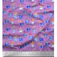 thumbnail image 1 of Soimoi Poly Georgette Fabric Spices & Tea Cup Watercolor Printed Fabric 1 Yard 52 Inch Wide, 1 of 3