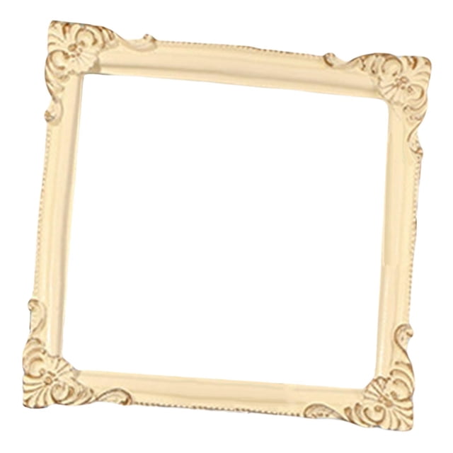 veasfak European Photo Frame Tabletop Wall Hanging Antique Picture Frame for Photo Light Golden