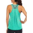 thumbnail image 1 of Workout Tops for Women Loose fit Racerback Tank Tops for Women Mesh Backless Muscle Tank Running Tank Tops, 1 of 2
