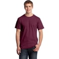 thumbnail image 3 of Fruit Of The Loom Mens HD Cotton Short Sleeve Crew T-Shirt, M, Maroon, 3 of 8