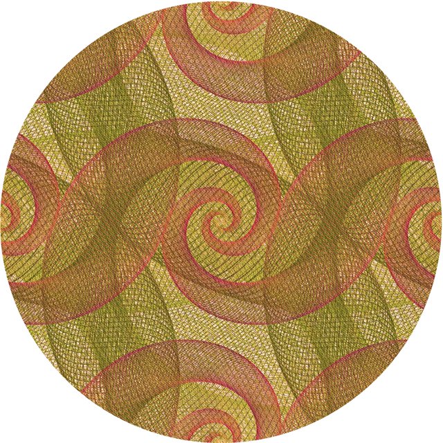 Ahgly Company Tapis d'Intérieur Ronds Transitionnels Lavables à la Machine, Brun Acajou, 8 Pieds Rond