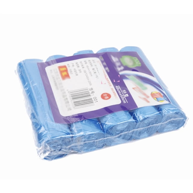 Strong Thick Leakproof Small Plastic Trash Bags 5 Rolls Colorful Clear Garbage Can Liners for Bathroom Kitchen Office Waste Disposal