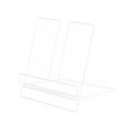 thumbnail image 1 of Support de Livre de Cuisine Léger Support de Musique à Domicile Support de Lecture de Magazines à Perçage Libre Supports de Tablette Grande Capacité de Charge Blanc, 1 of 9