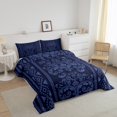 thumbnail image 3 of Erosebridal Vintage Damask Bedding Sets Queen with Comforter, Aztec Bohomian Duvet Insert, Geometry Triangle Decor, Reversible, 3 of 7