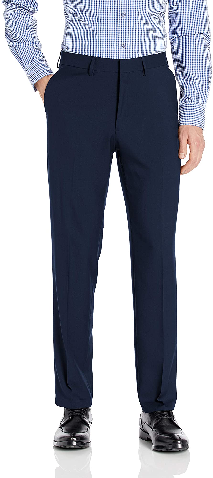 Haggar Men's Premium Comfort Straight Fit Flat Front Dress Pant