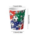 thumbnail image 2 of Paper Soccer Themed Party Paper Cups And Tableware For Creating A Soccer Atmospheres And Soccer Patterned Paper Cups 24 Pack 3 Inches, 2 of 6