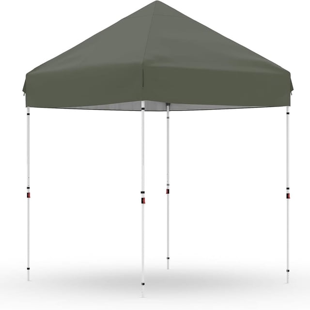 Bingirl Tente à Auvent Escamotable 10x10: Portable avec Sac à Roulettes, 4 Sacs de Lest, 3 Hauteurs Réglables, Tente Extérieure à Ouverture Rapide (Gris)