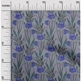 thumbnail image 2 of oneOone Georgette Viscose Medium Blue Fabric Floral Retro Craft Projects Decor Fabric Printed By The Yard 42 Inch Wide, 2 of 5
