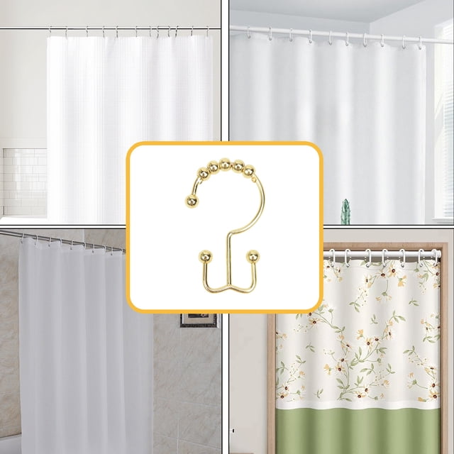 Apmemiss Clearance Shower Curtain Hooks Rings for Bathroom 12 Pcs Iron
