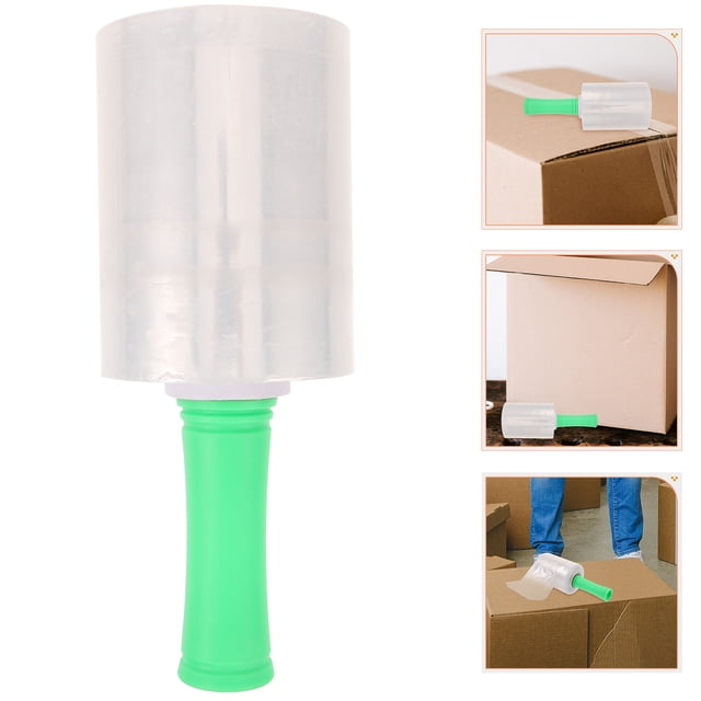 UPOUART Plastic Wrap for Moving Furniture Transparent Stretch Film with Handle Industrial Roll