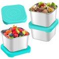 thumbnail image 1 of SNNROO Stainless Steel Snack Containers for Kids (6oz) - Set of 3 Kids Lunch Containers for School  Metal Food Containers with Lids  Stainless Steel Lunch Containers for Kids  Kids Snack, 1 of 6