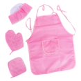 thumbnail image 4 of simhoa Kids Aprons Kids Kitchen Toys Aprons for Cooking for Baking Cosplay Painting Pink, 4 of 7