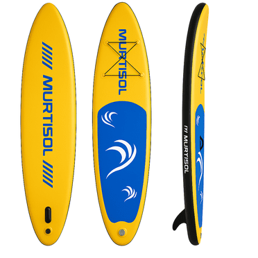 Planche à Pagaie Gonflable de 11 Pi, Ultra Épaisse et Durable en PVC avec Accessoires de SUP de Qualité Supérieure et Sac de Transport / Planches à Pagaie Améliorées avec 3 Ailes de Poisson pour Pagayer / jusqu'à 350 Lb