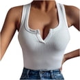 thumbnail image 1 of Timegard Womens Tank Tops Summer V Neck Slim Basic Tee Solid Color Casual Sleeveless Top Cami Shirts, 1 of 5