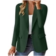 thumbnail image 1 of ManxiVoo Cardigan Blazer Professionnel pour Femmes, Ouvert à l'Avant, Léger, Tenue de Bureau Polyvalente, Pièce de Superposition de Printemps, Taille g, Vert, 1 of 6
