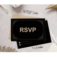thumbnail image 4 of Inkdotpot RSVP Postcards (Set Of 50) 4"X6" Blank With Mailing Side,RSVP Reply Response Cards For Wedding Black Print Return Cards, 4 of 5