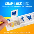 thumbnail image 4 of MEDca 7-Day Extra Large Plastic Pill Organizer, Weekly Pill Planner, Frosted, 4 of 9