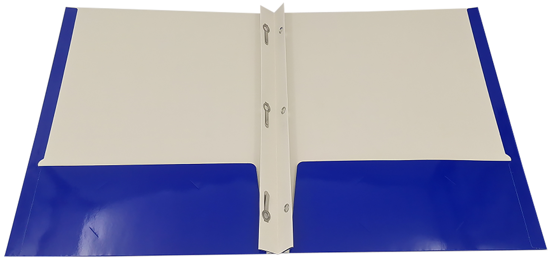 Laminated Paper Pocket N Prongs Blue