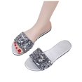 thumbnail image 2 of CAICJ98 Platform Sandals Womens Wedge Espadrilles Platform Cross Strap Ankle Buckle Open Toe Slingback Summer Sandals,Silver, 2 of 4