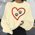 thumbnail image 1 of 2023 Chandail de Mode pour Femmes Rabais de 50 % Liquidation Impression Individuelle Ample Col Rond Décontracté Manches Courtes Longues Chandail, 1 of 4