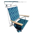 thumbnail image 2 of Bliss Hammocks Folding Beach Chair, Backpack Recliner with Canopy, Blue Flower, 2 of 13