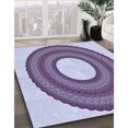 thumbnail image 3 of Ahgly Company Tapis Rectangulaire Lavable en Machine Intérieur Transitionnel Violet Raisin Vif, 6 Pieds x 9 Pieds, 3 of 7