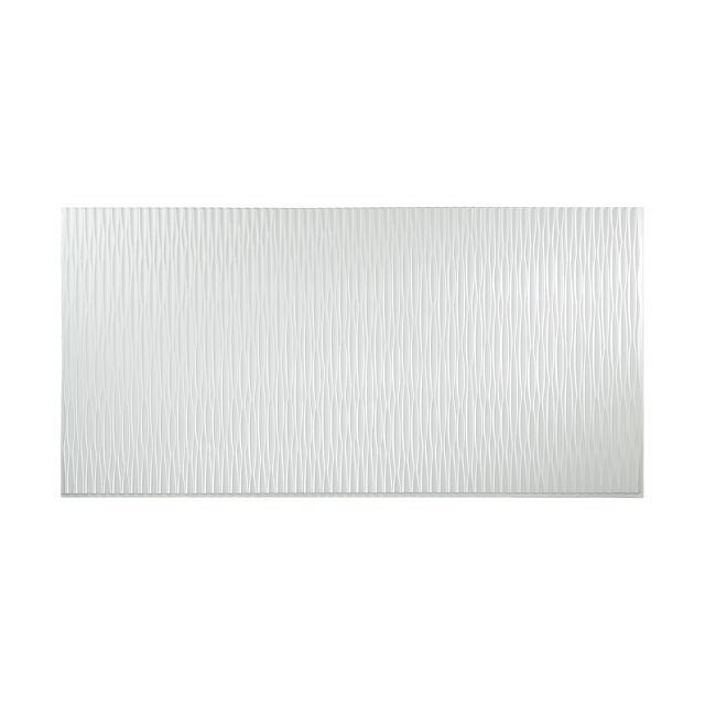 Fasade Gloss White Wall Panel 4' x 8', Easy Installation