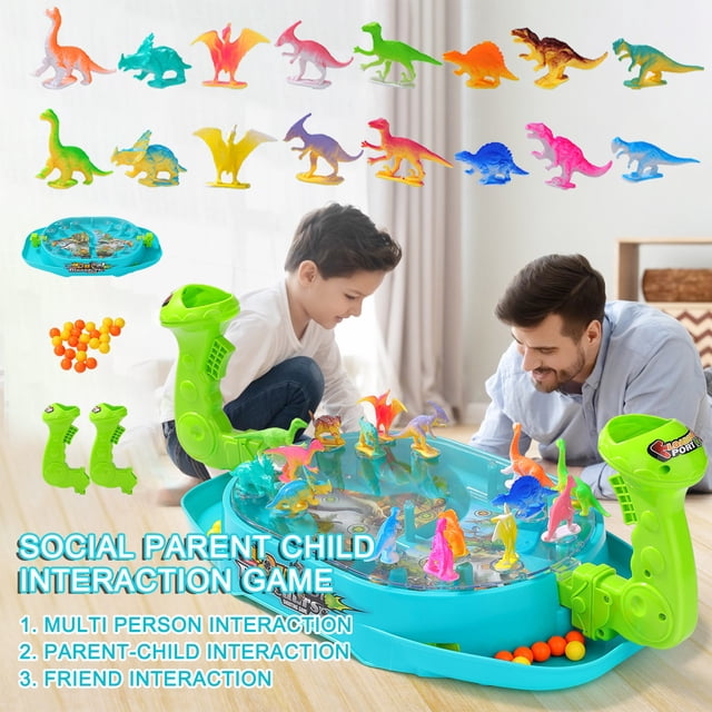 WLOELOEW as shown Catapult Pinball Toys Desktop Dinosaur Against Catapult Double Against
