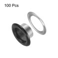 thumbnail image 3 of Unique Bargains 100PCS Grommets Eyelets 3/10 Inch (8mm) ID Hole Metal Self Backing Eyelet with Washers for Leather Matt Black, 3 of 7