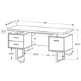 thumbnail image 3 of Bowery Hill Bureau d'Ordinateur 60" en Cappuccino Brun, 3 of 4