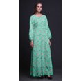 thumbnail image 3 of Bimba Robe Maxi d'Été Décontractée pour Femmes en Georgette Mousse Mignonne à Imprimé Floral Dahlia et Rose, Taille Élastique Longue - Xxx-Grand, 3 of 5