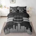 thumbnail image 2 of YST Sports-Themed 7-Piece Comforter Set, Twin, Baseball, Black Pink, 2 of 4