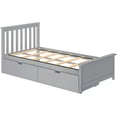 thumbnail image 4 of BEDSMART Lit Simple en Bois Massif avec Rangement / Gris, 4 of 7