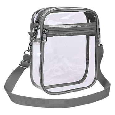 Fufafayo Clear Stadium Bag PVC Transparent Chest Bag for Men And Women, Fashionable Small Crossbody Bag, One Shoulder Casual Travel Storage Bag for Concerts Festivals Sports Events