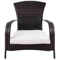 thumbnail image 2 of Gymax Wicker Rattan Patio Porch Deck Adirondack Chair Seat Cushion Mix Brown Outdoor, 2 of 10