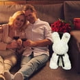 thumbnail image 4 of TIMIFIS Landscape Craftsmanship, Valentine's Day Simulation Rose Bunny Cuddle Bunny Birthday Gift Foam Bunny Home Decor, 4 of 6