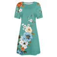 thumbnail image 5 of Ovzne Robes Grande Taille pour Femmes aux Formes Robe Mode pour Femmes à Col Rond à Manches Courtes Robe Chandail Imprimée Robe pour Femmes à Manches Courtes Liquidation, 5 of 5
