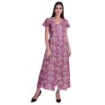 thumbnail image 2 of Moomaya Robe Longue Maxi pour Femmes à Manches Courtes, Robe Formelle/décontractée avec Poches P-TTG, 2 of 6