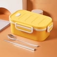 thumbnail image 1 of KITTEHIGM Student And Chilren Lunch Box, 1000 ML 3-Compartment 2 Layer Bento Lunch Box For Kids, Lunch Containers For Adults Come, Leak Proof, Microwaveable Feature, 1 of 7