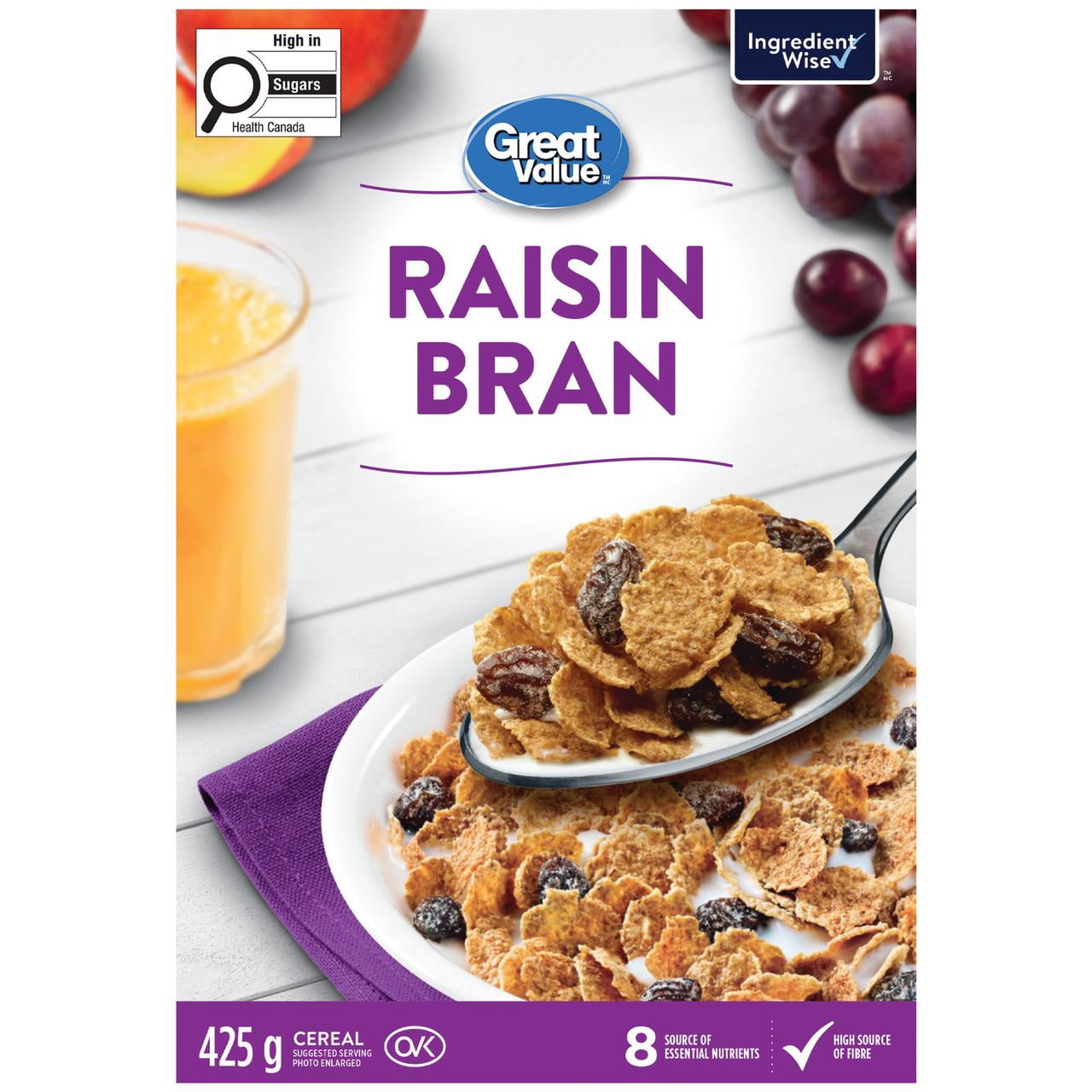Céréales Son et raisins secs Great Value