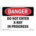 thumbnail image 1 of SignMission OS-DS-A-1218-L-2143 12 x 18 Po Signe de Danger OSHA - n'Entrez Pas dans la Radiographie en Cours, 1 of 1