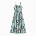 thumbnail image 3 of PatPat Ensembles Assortis pour la Famille Polo à Rayures Vert Ou Robe à Bretelles avec Ceinture à Imprimé Floral, 3 of 6