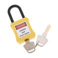 thumbnail image 1 of Baohd PL38-KD 38 mm PVC Curved Safety Lockout Padlock Yellow, 1 of 9