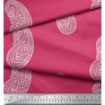 thumbnail image 3 of Soimoi Modal Satin Fabric Paisley Block Decor Fabric Printed Yard 42 Inch Wide, 3 of 3