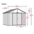thumbnail image 3 of EZEE Shed Steel Storage 10 x 8 ft. Galvanized Extra High Gable Charcoal with Cream Trim, 3 of 7