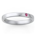 thumbnail image 3 of Stackable Birthstone Ring with Engraving - Ruby (July), 3 of 7